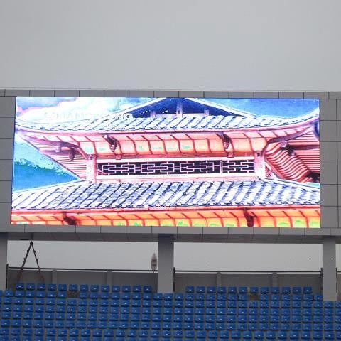 1R1G1B openlucht Kleine Pixelhoogte Geleide Vertoning P10 14 - met 16 bits met 1/2 Aftastenmethode